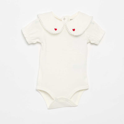Body avec col fantaisie BLANC