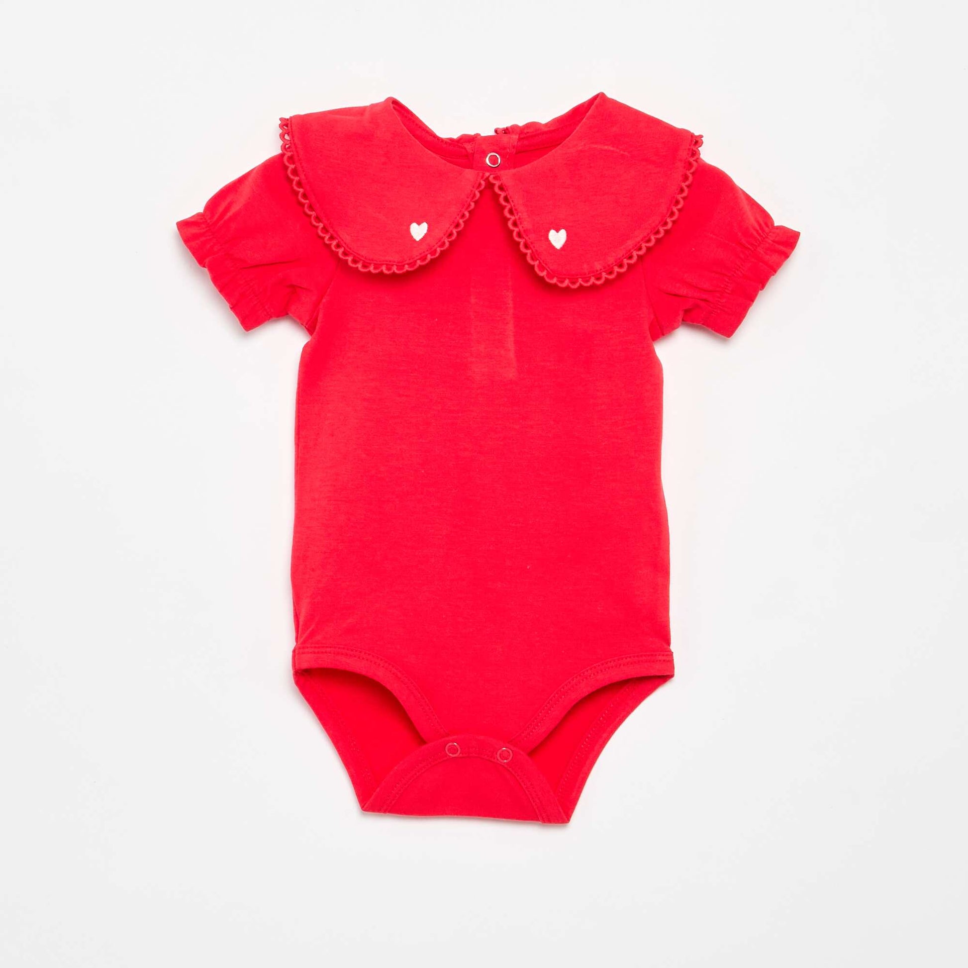 Body avec col fantaisie ROUGE