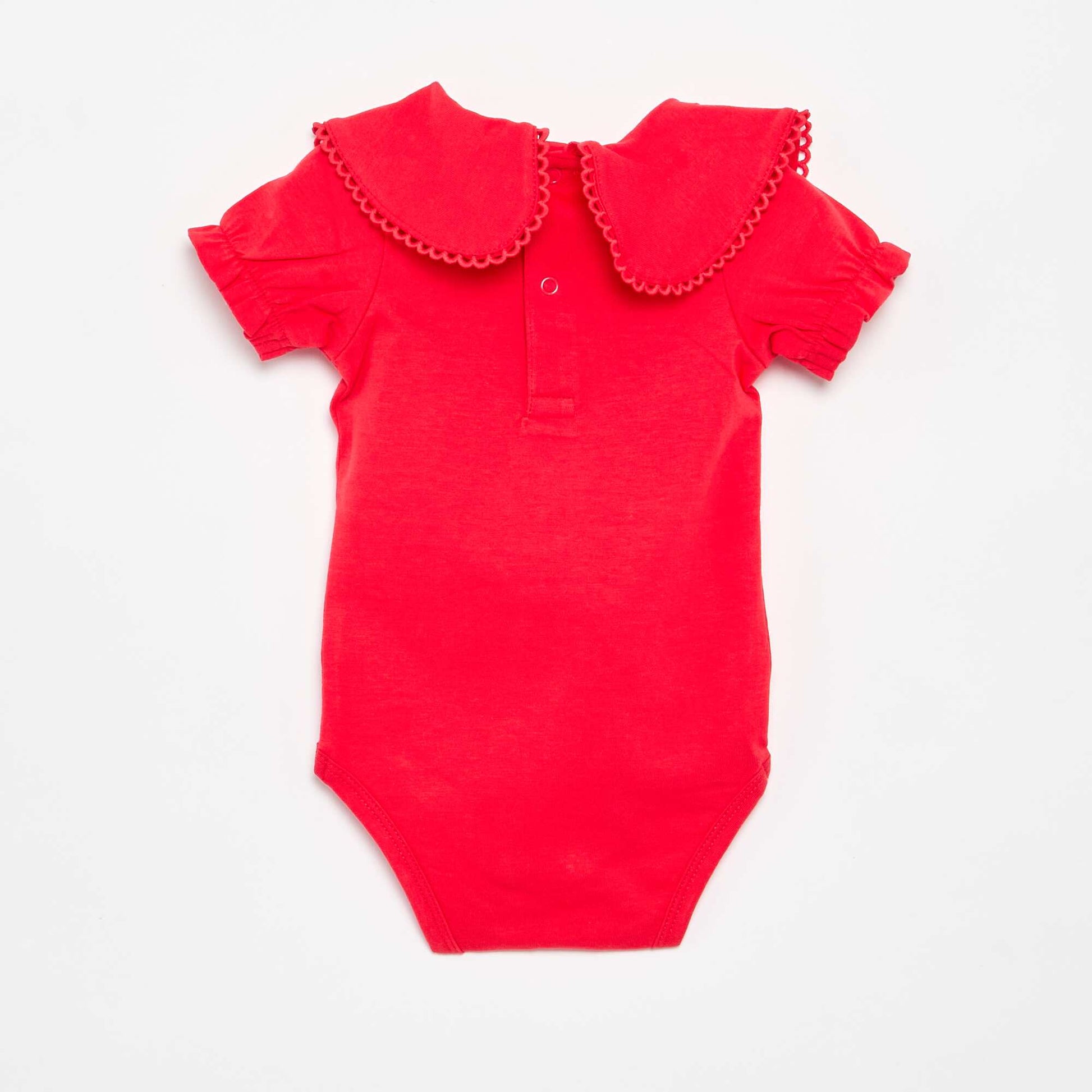 Body avec col fantaisie ROUGE
