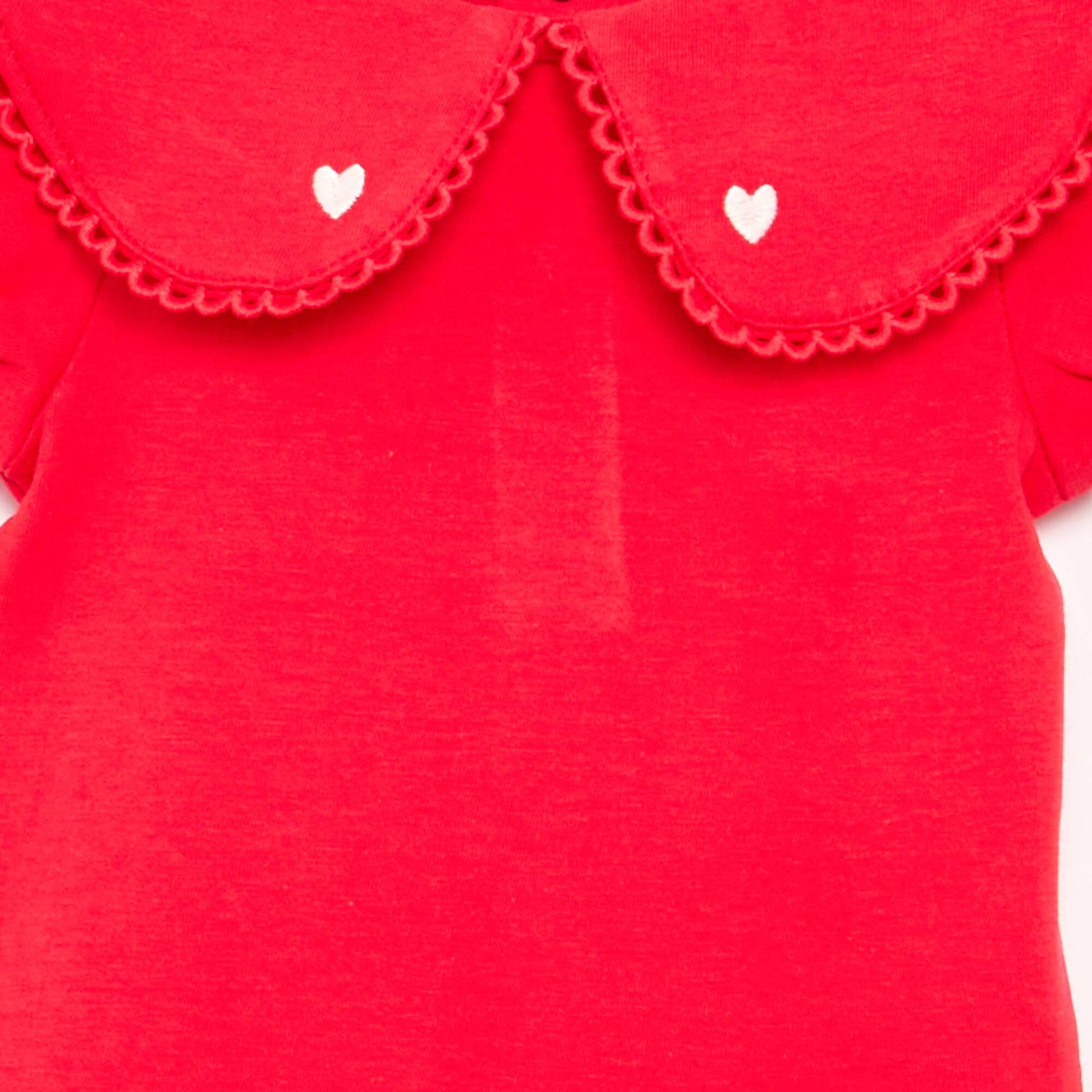 Body avec col fantaisie ROUGE