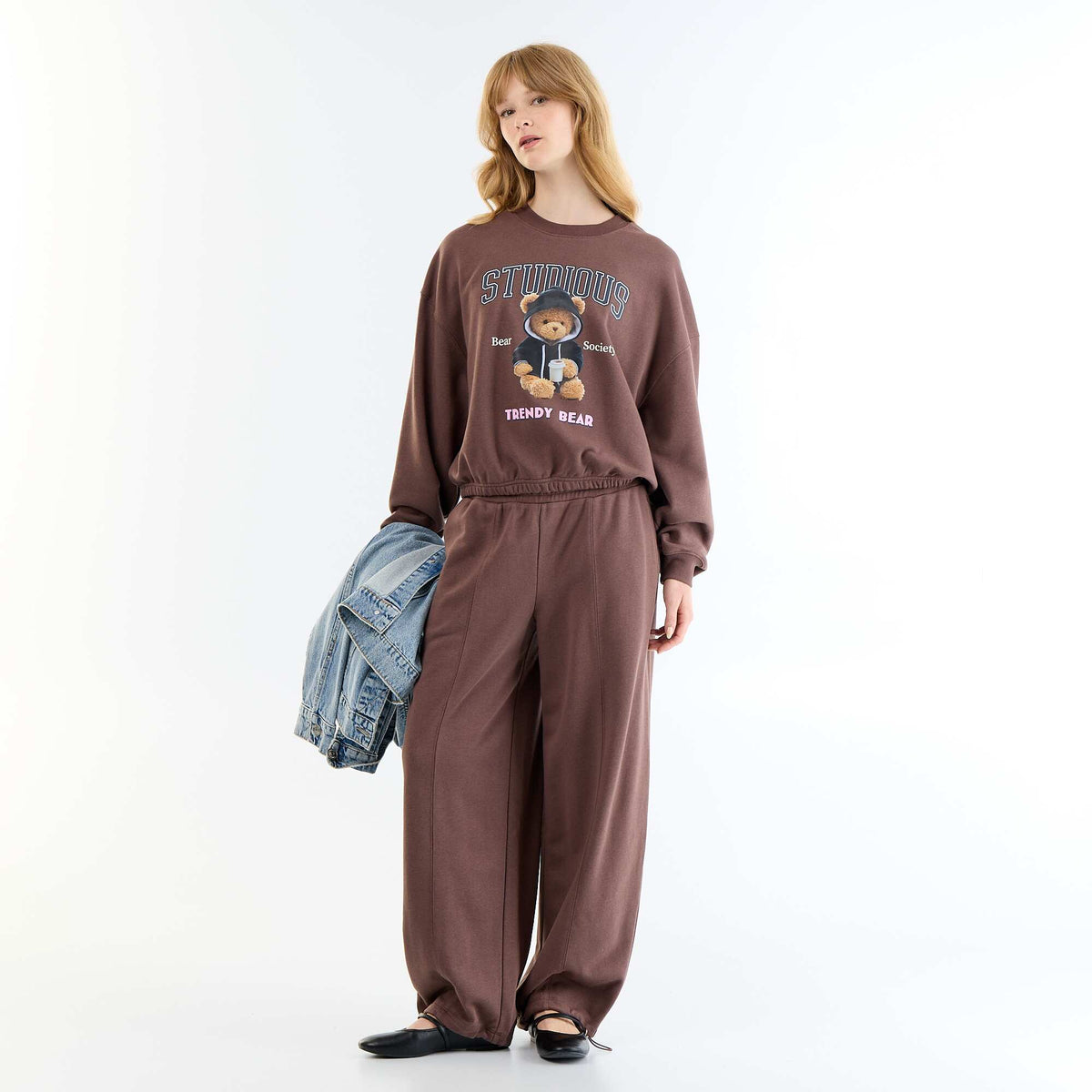 Jogging de sport large MARRON