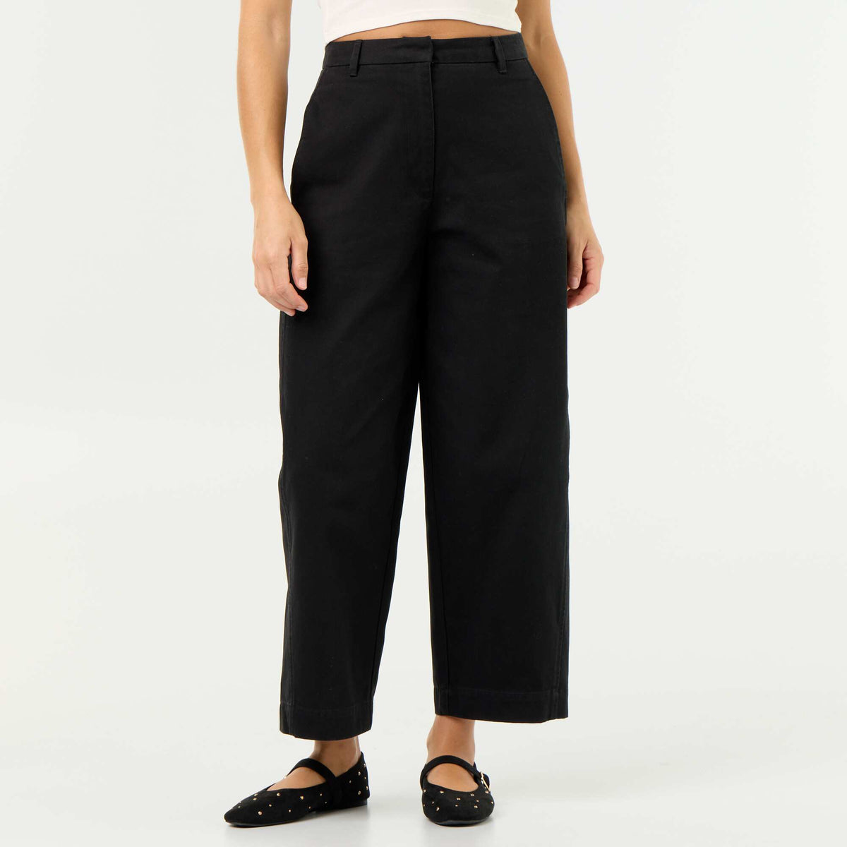 Pantalon large forme barrel NOIR