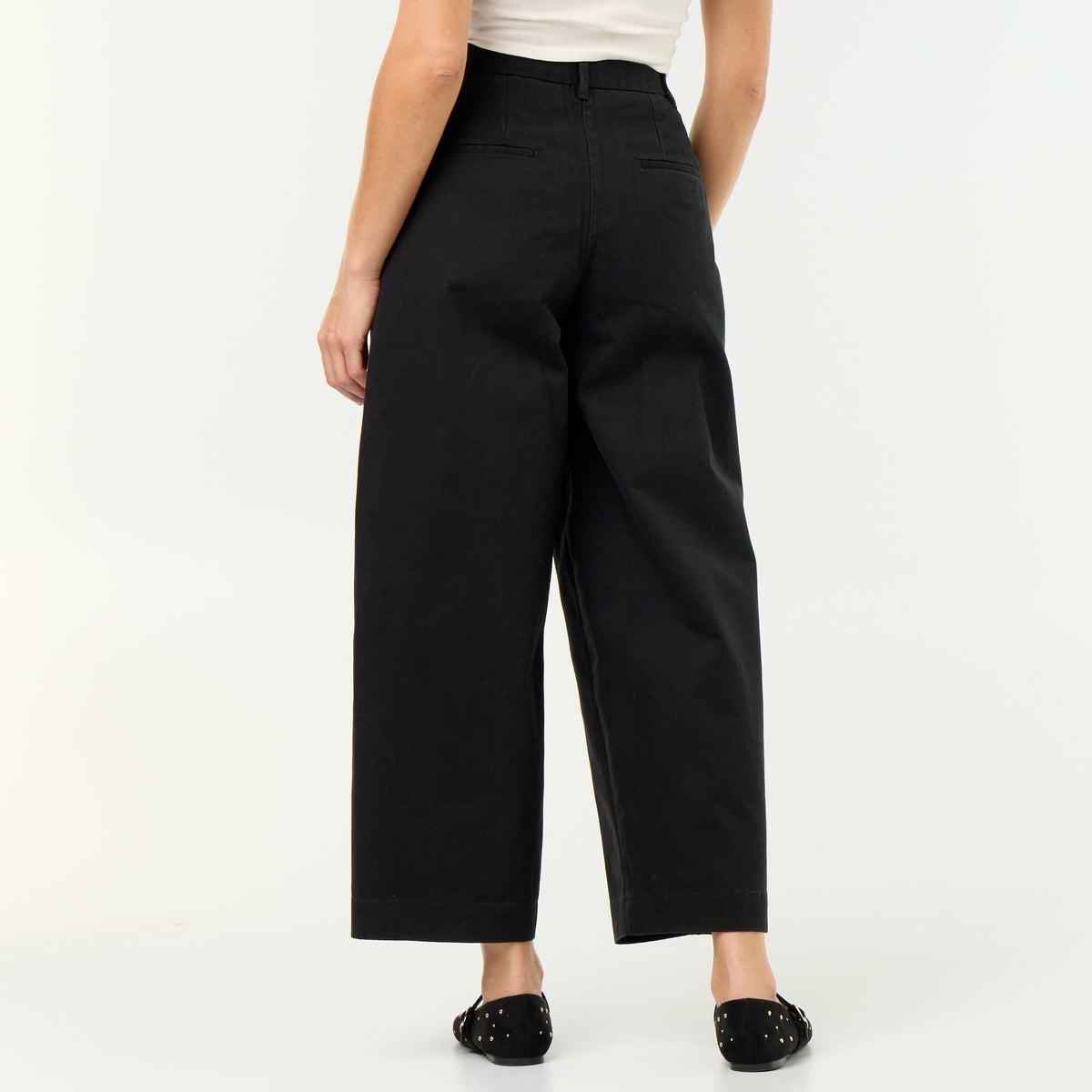 Pantalon large forme barrel NOIR