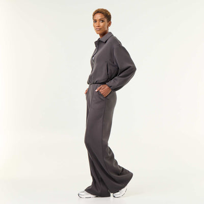Pantalon large soft touch GRIS FONCé/ANTHRACITE