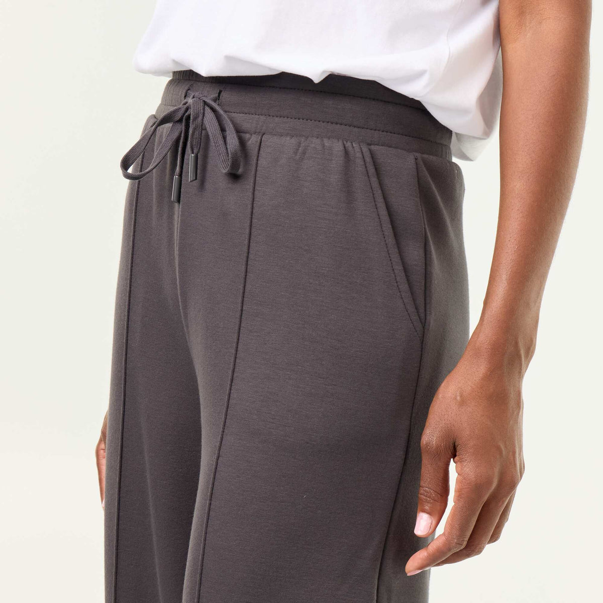 Pantalon large soft touch GRIS FONCé/ANTHRACITE
