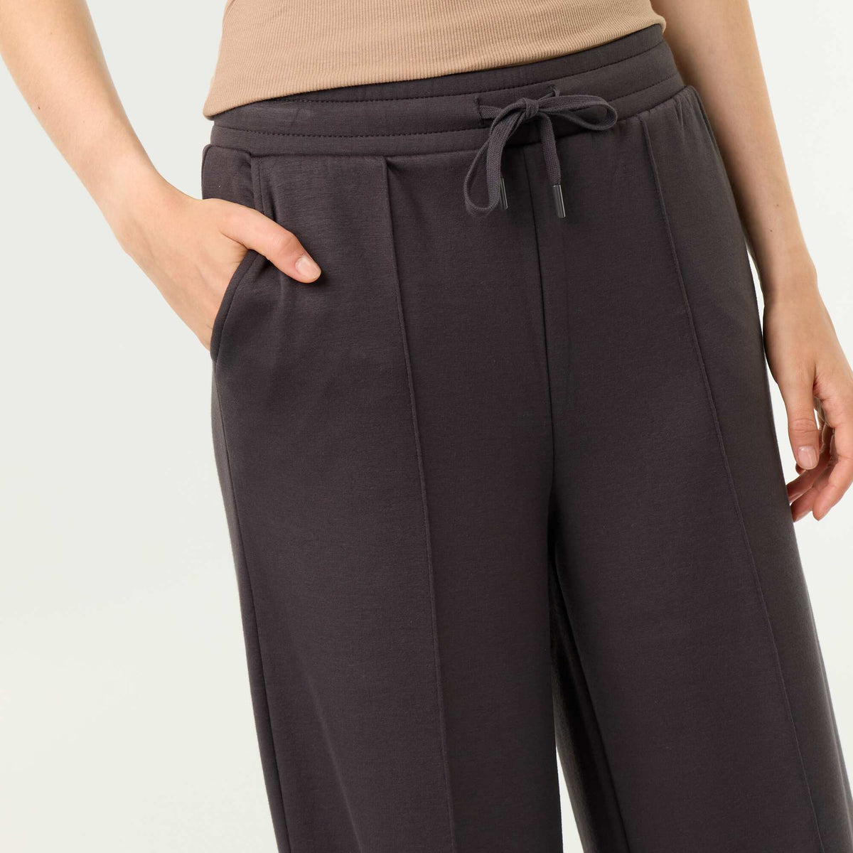 Pantalon large soft touch GRIS FONCé/ANTHRACITE