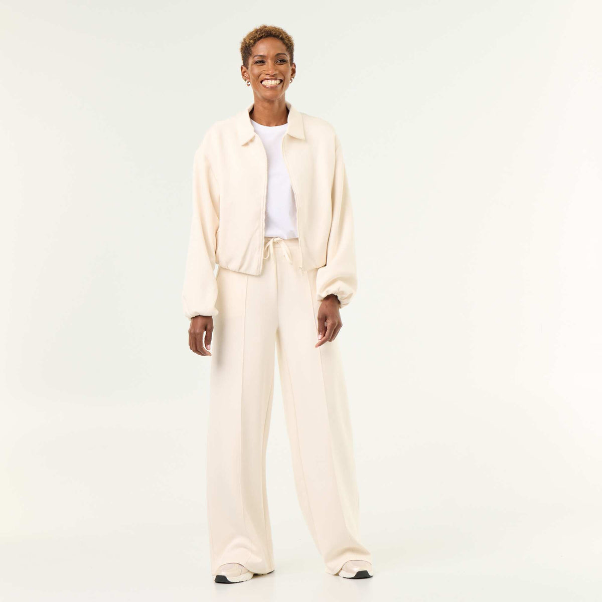 Pantalon large soft touch BEIGE