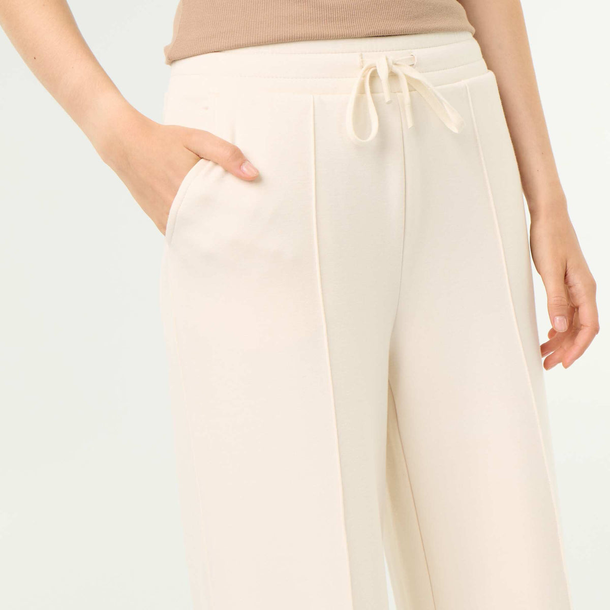 Pantalon large soft touch BEIGE