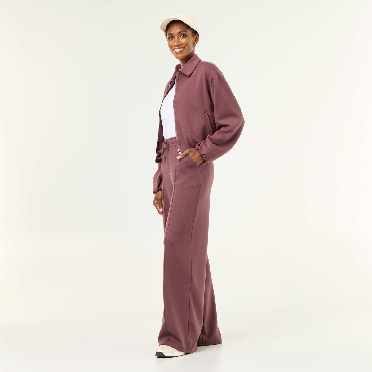 Pantalon large soft touch VIOLET