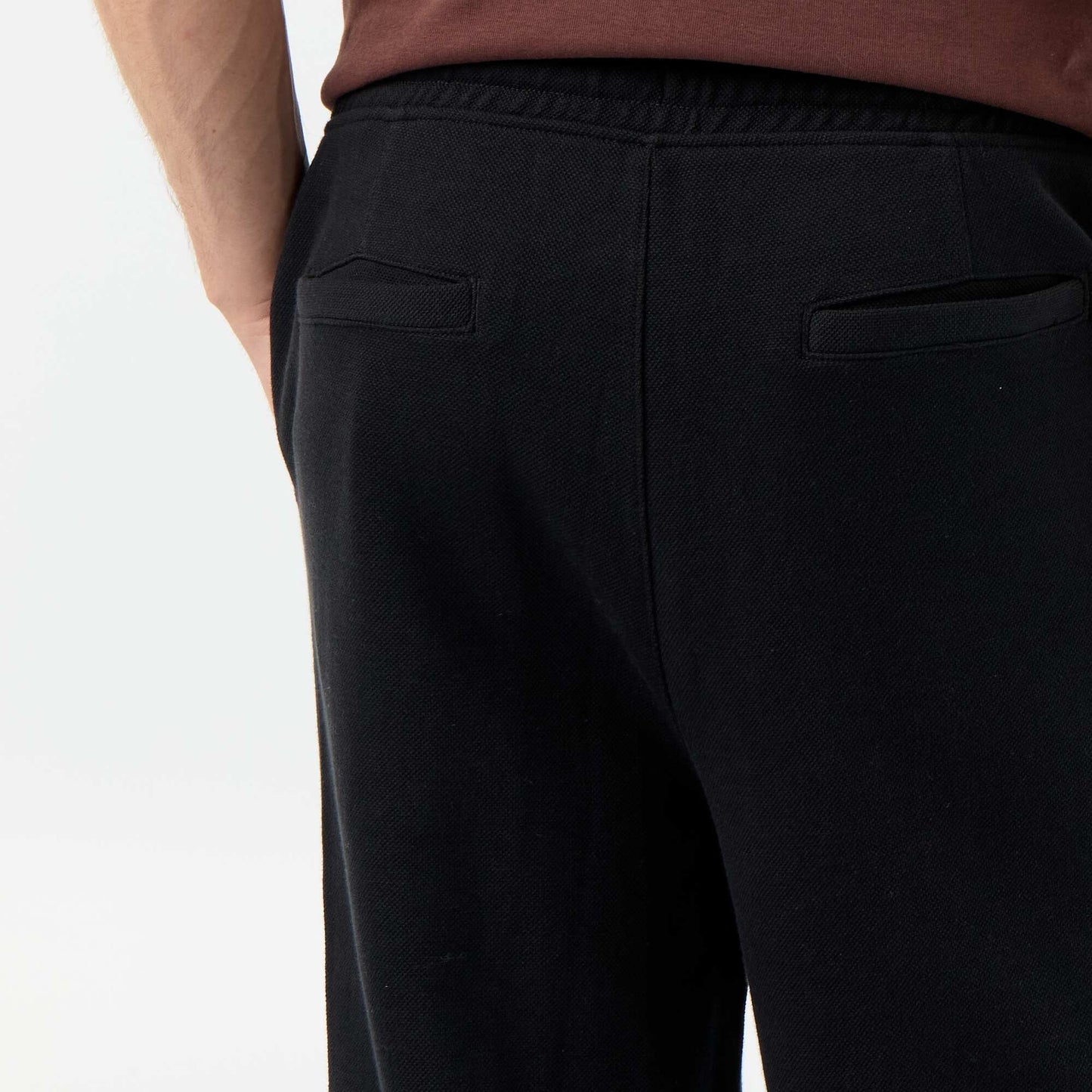Jogging en maille piquée NOIR