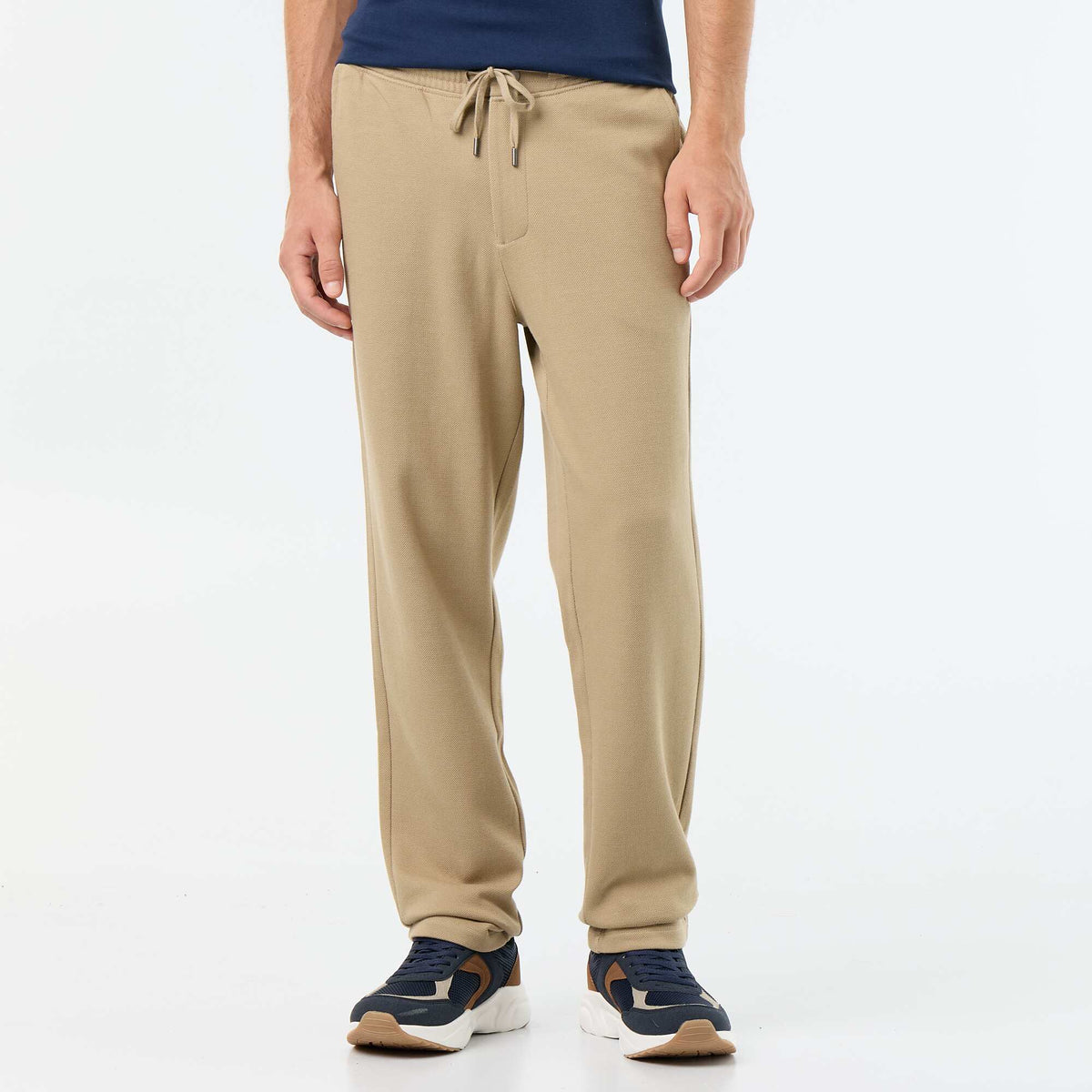 Jogging en maille piquée BEIGE