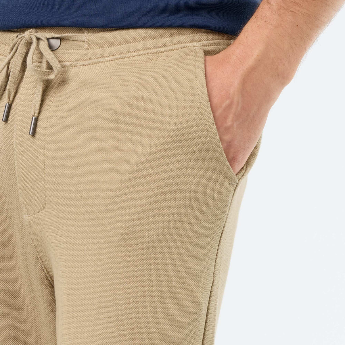Jogging en maille piquée BEIGE