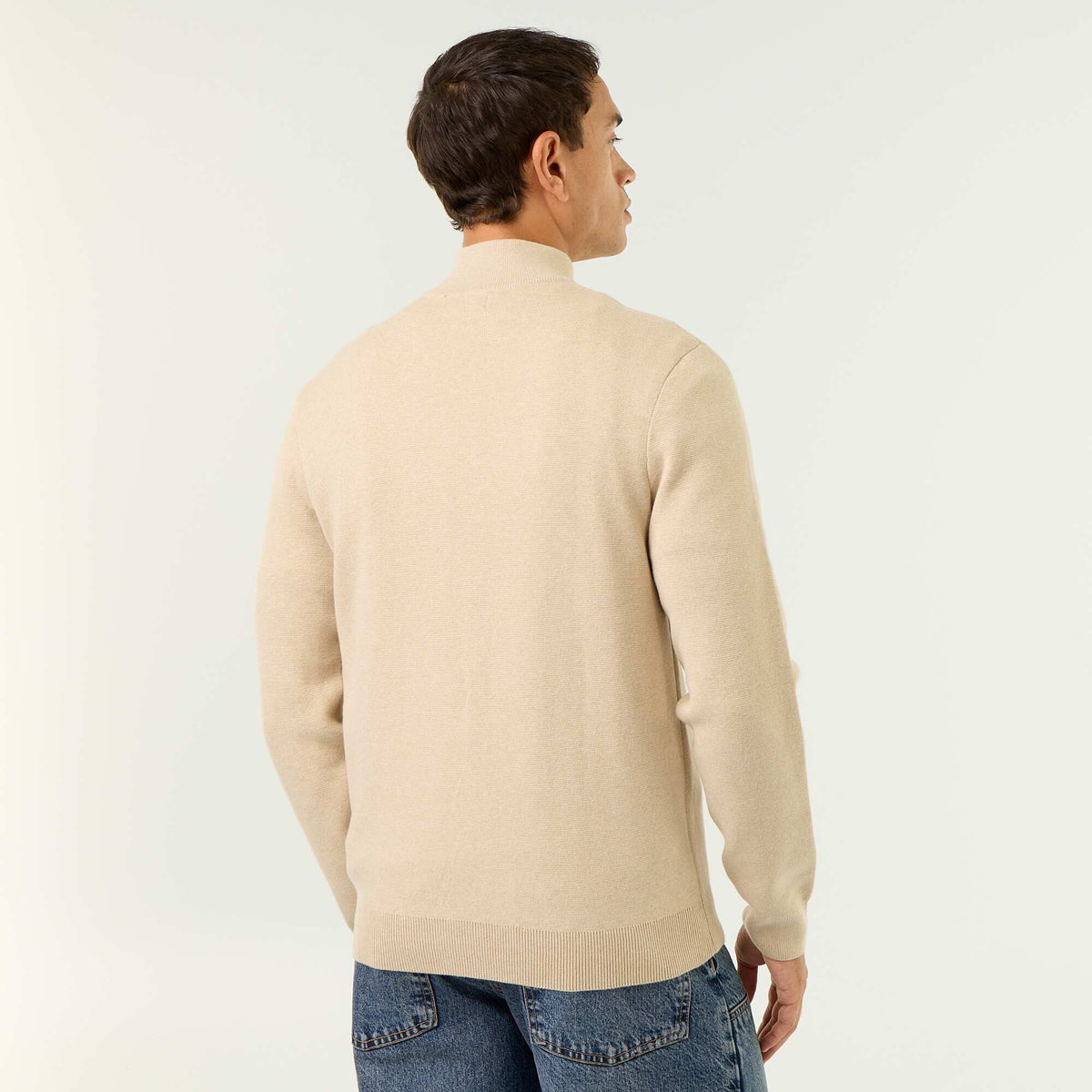 Pull col camionneur grosse jauge BEIGE