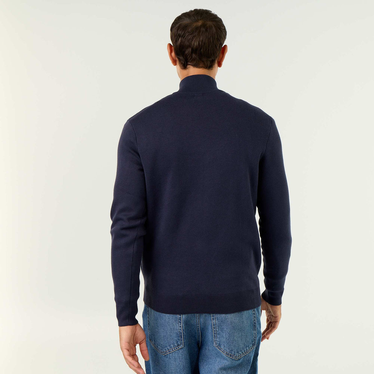 Gilet zippé à col montant BLEU
