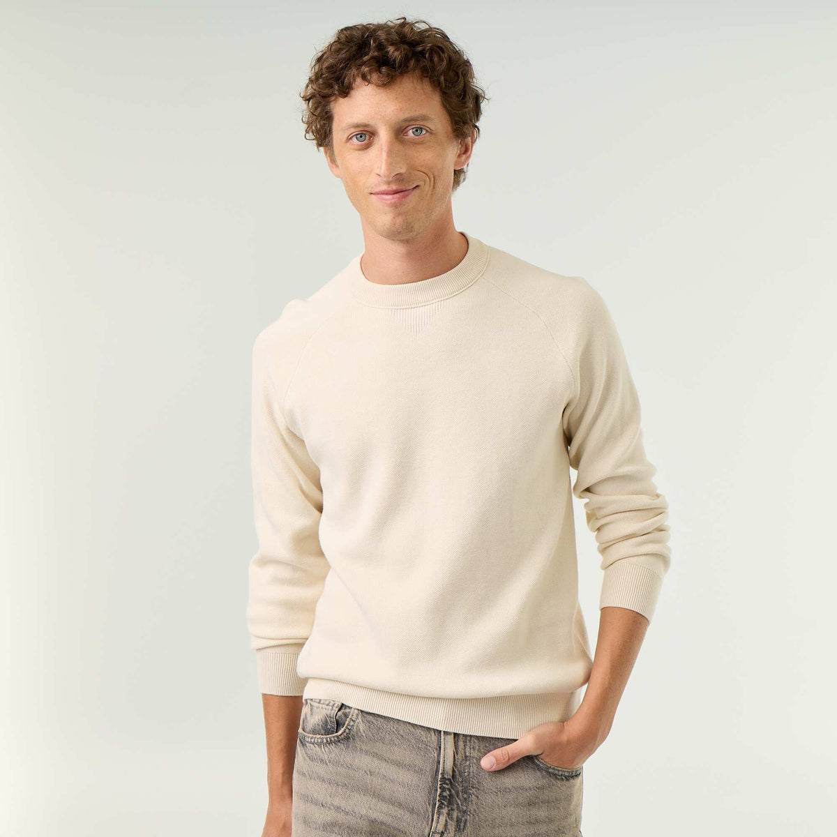 Pull en maille grosse jauge BLANC