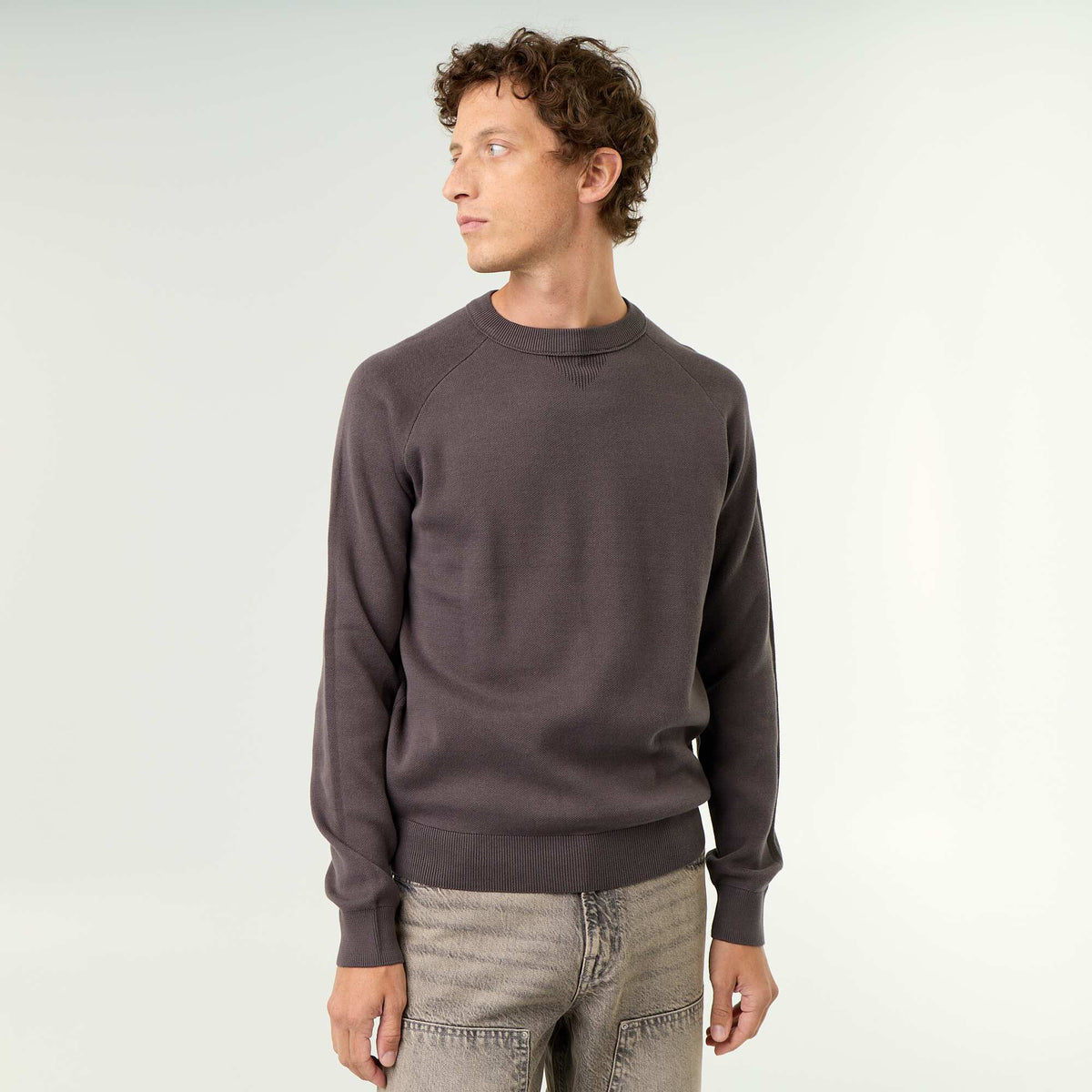 Pull en maille grosse jauge GRIS