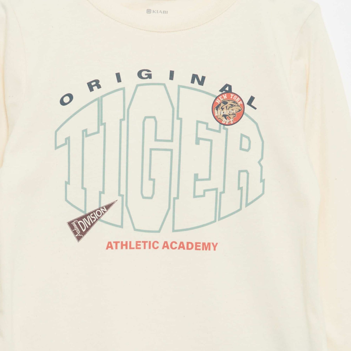 T-shirt imprimé à manches longues BLANC