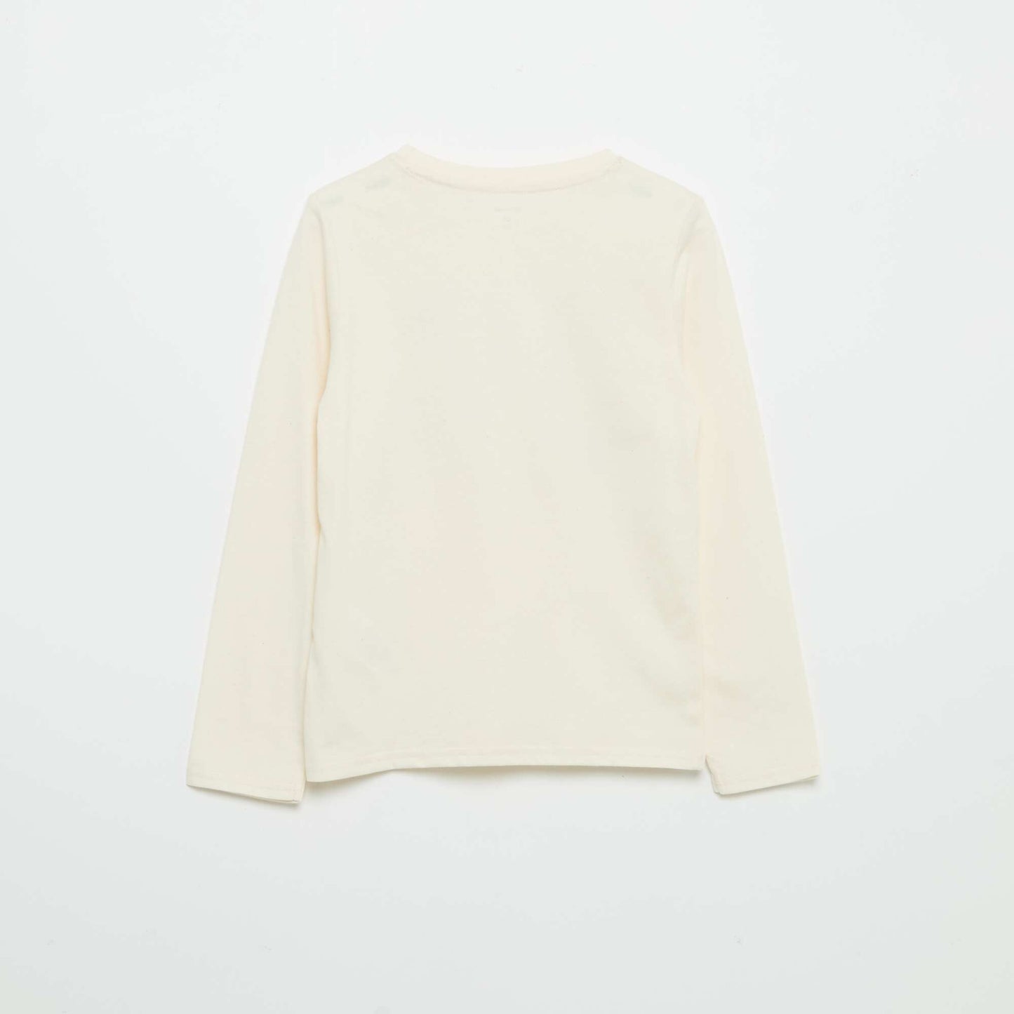 T-shirt imprimé à manches longues BLANC