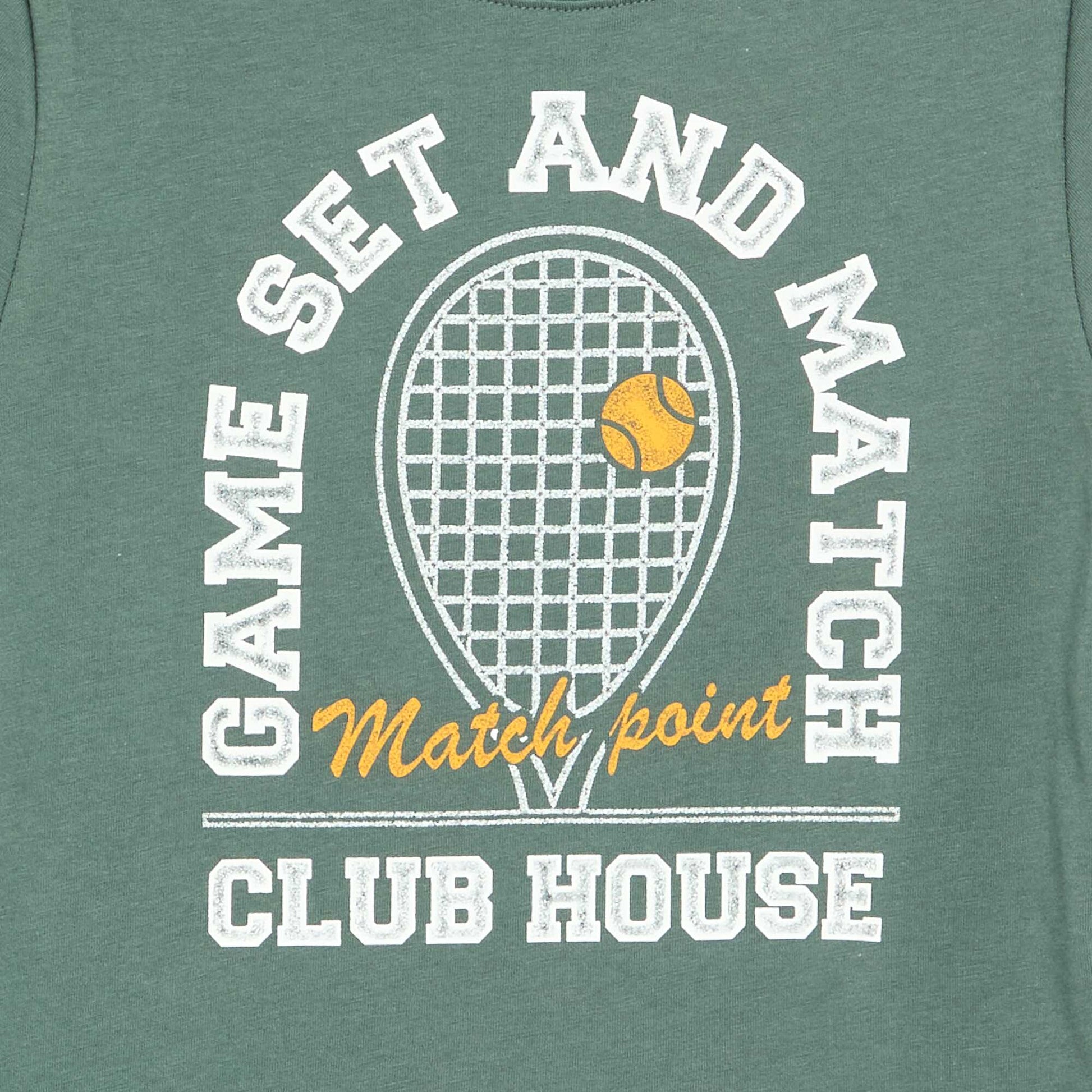 T-shirt imprimé à manches longues VERT