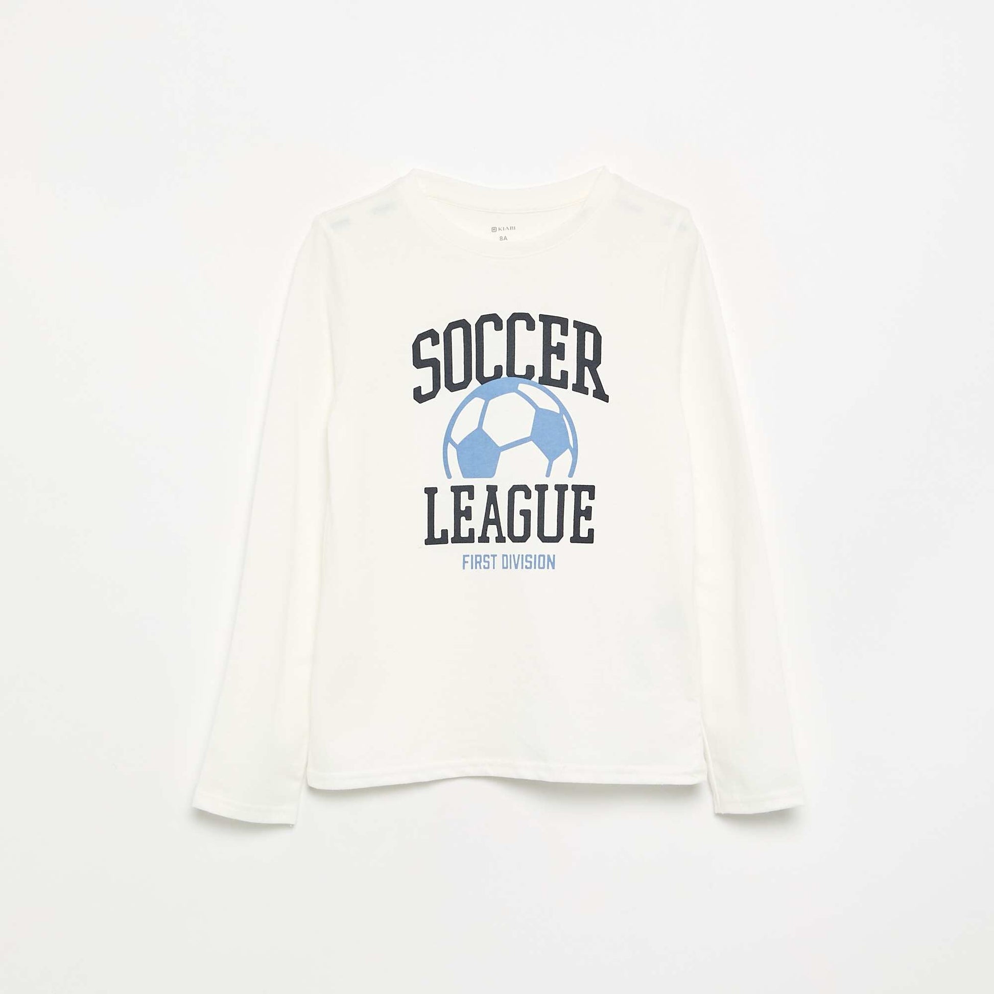 T-shirt imprimé à manches longues BLANC