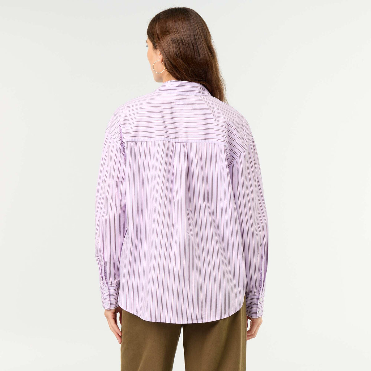 Chemise manches longues rayée VIOLET