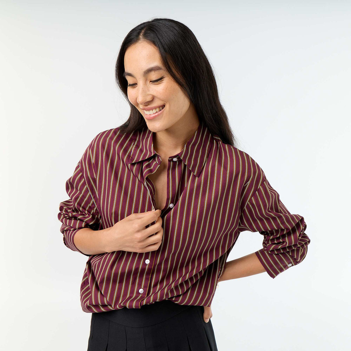 Chemise manches longues rayée VIOLET