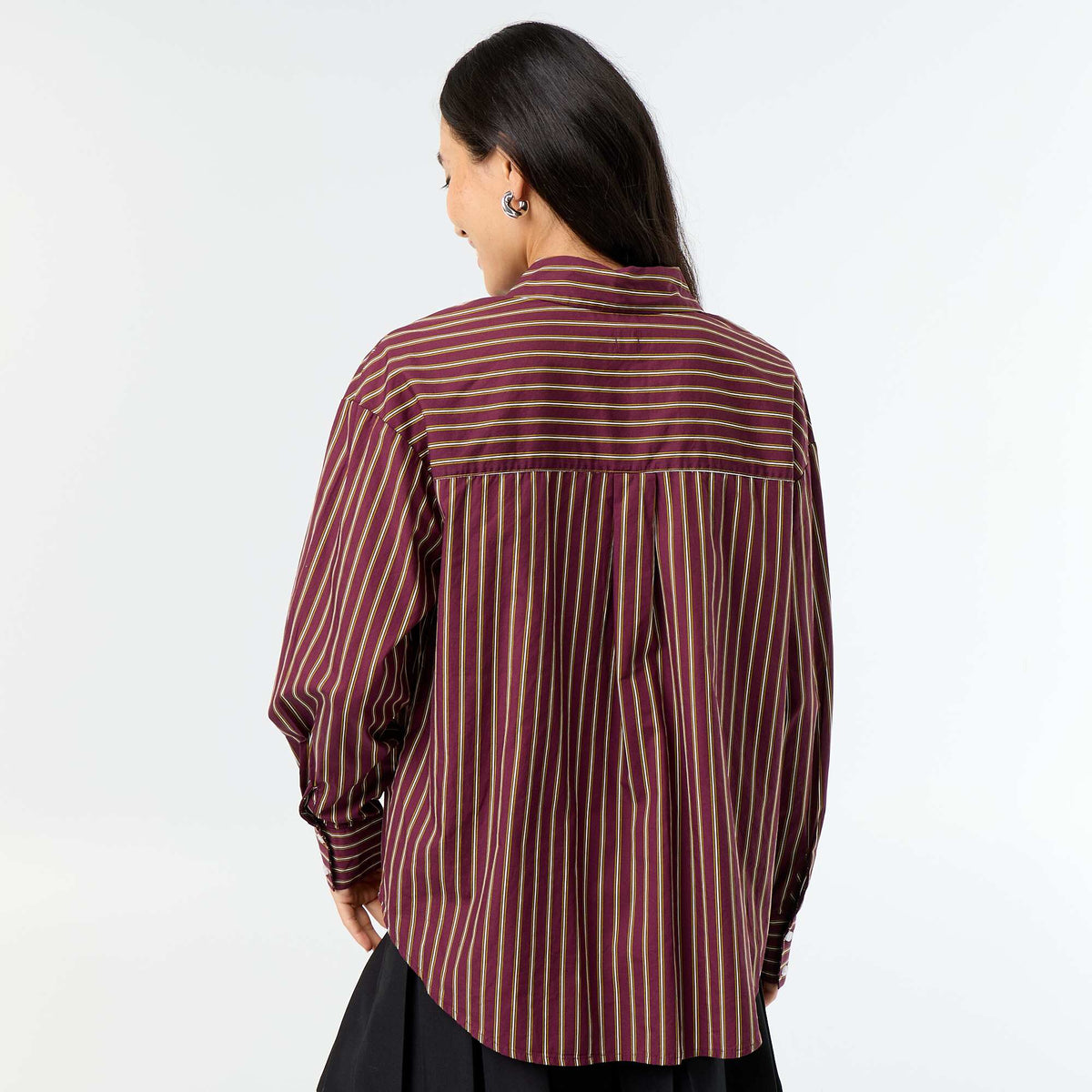 Chemise manches longues rayée VIOLET