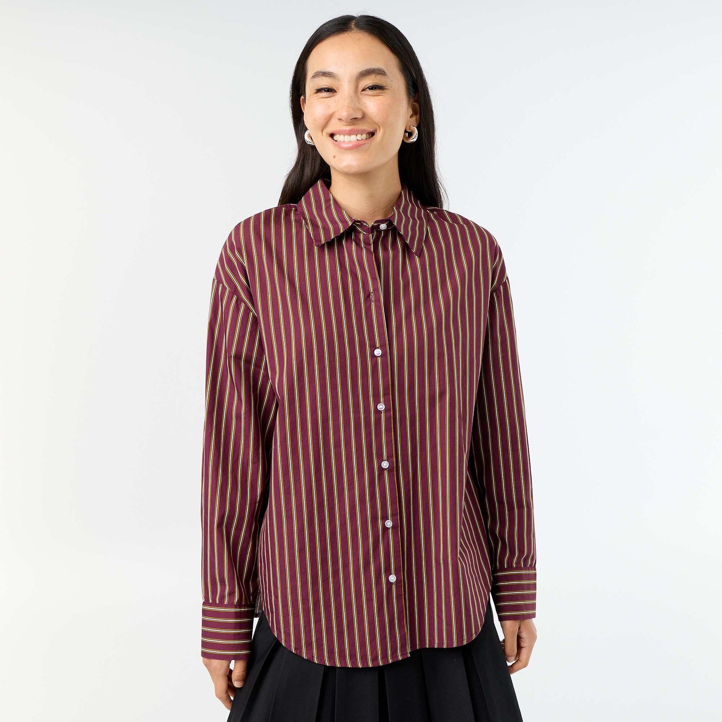 Chemise manches longues rayée VIOLET