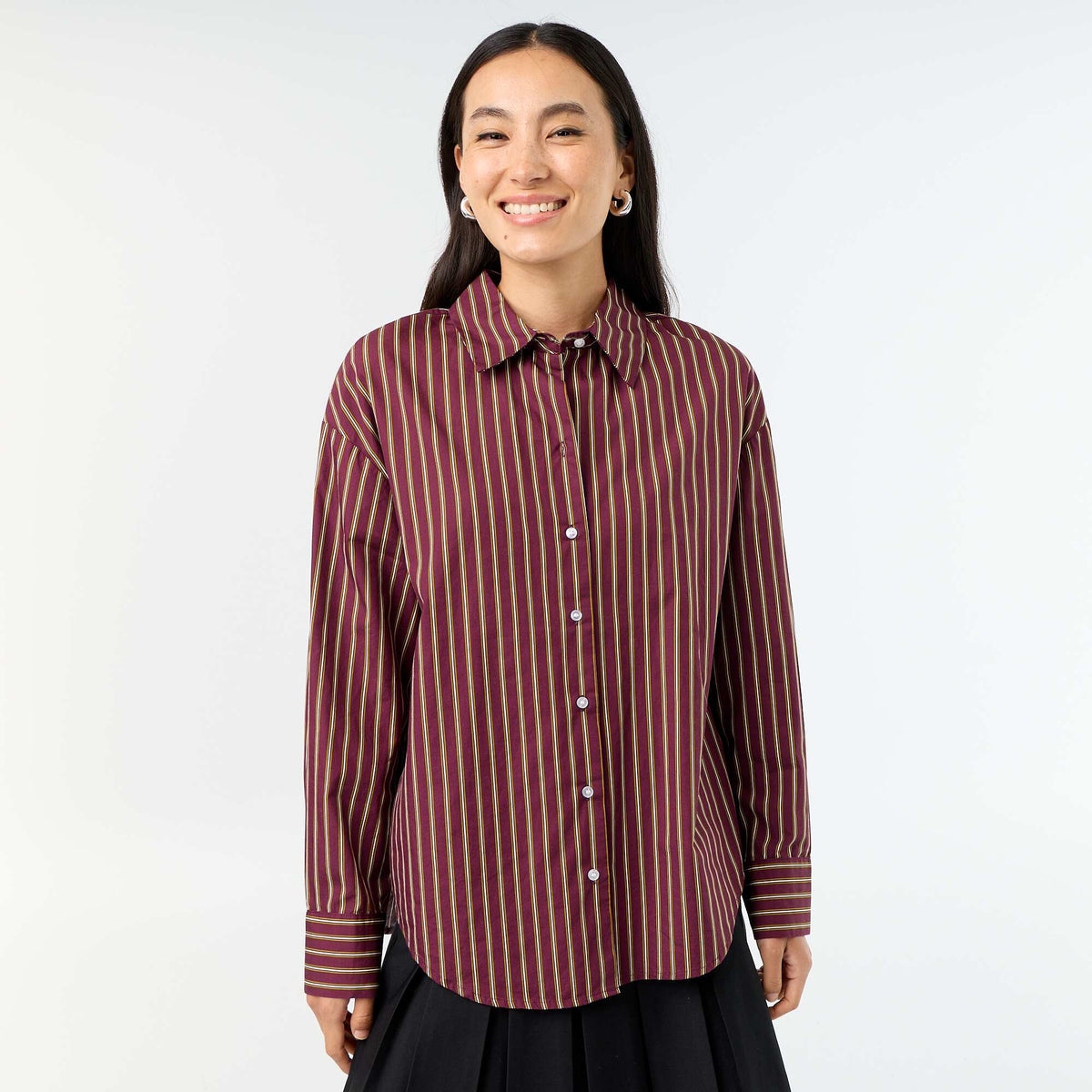 Chemise manches longues rayée VIOLET