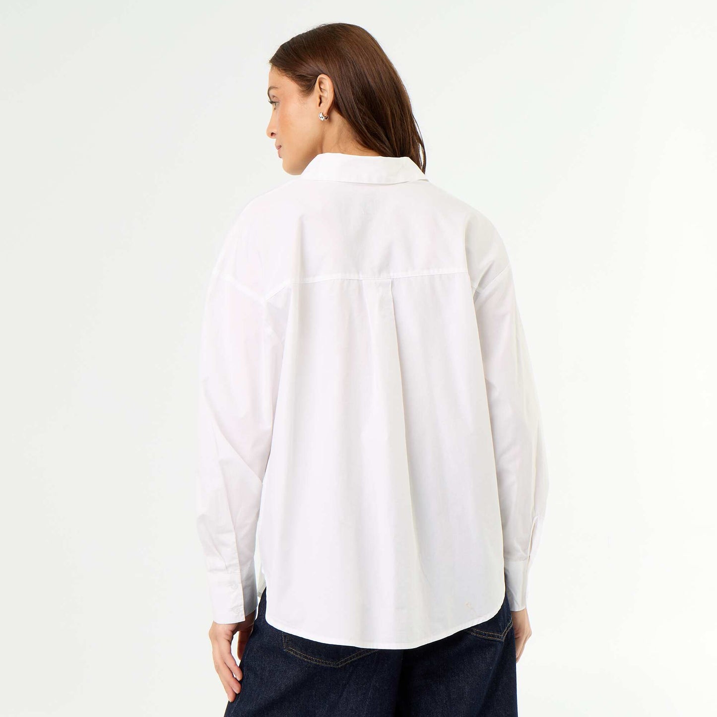 Chemise manches longues unie BLANC