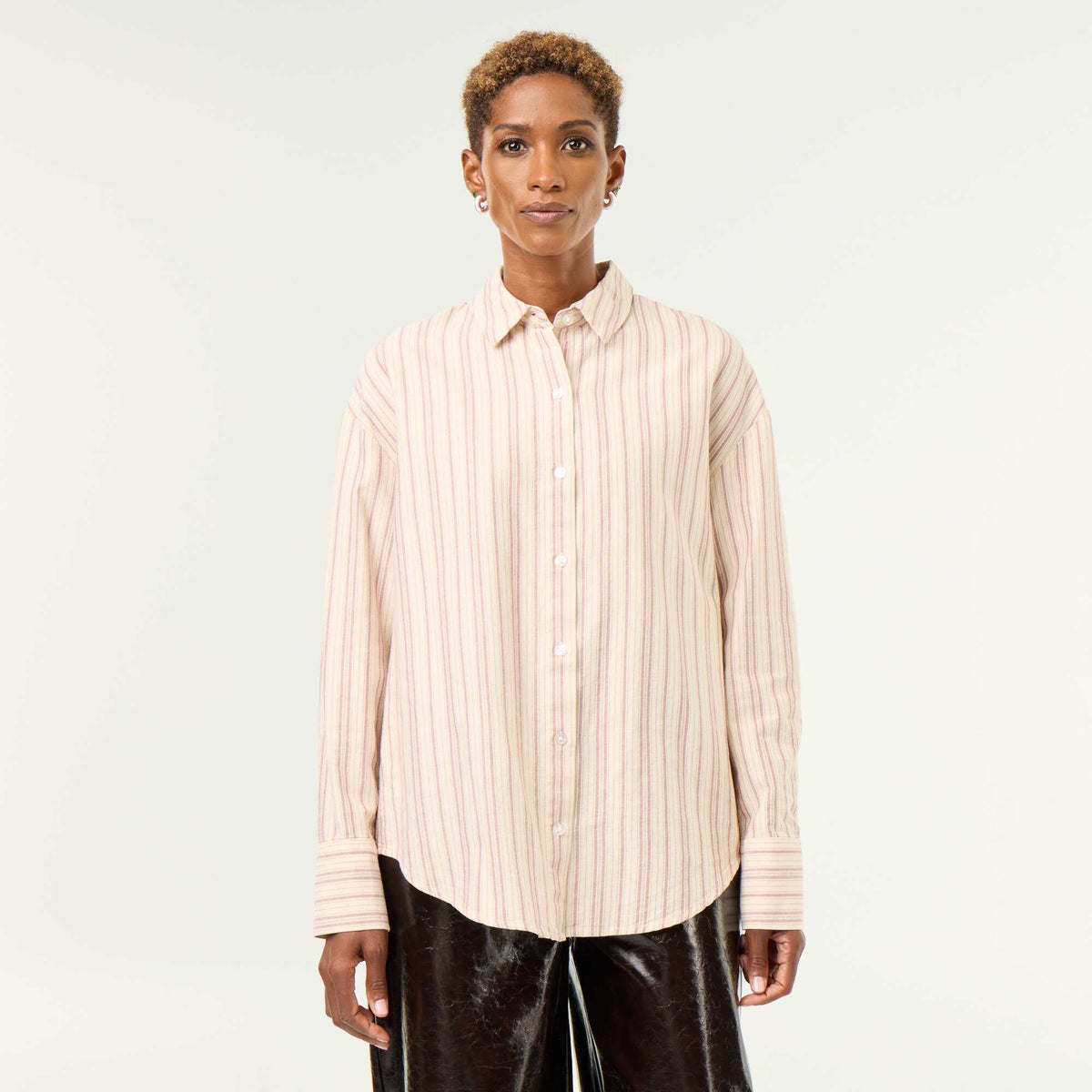 Chemise en oxford col chemisier BLANC