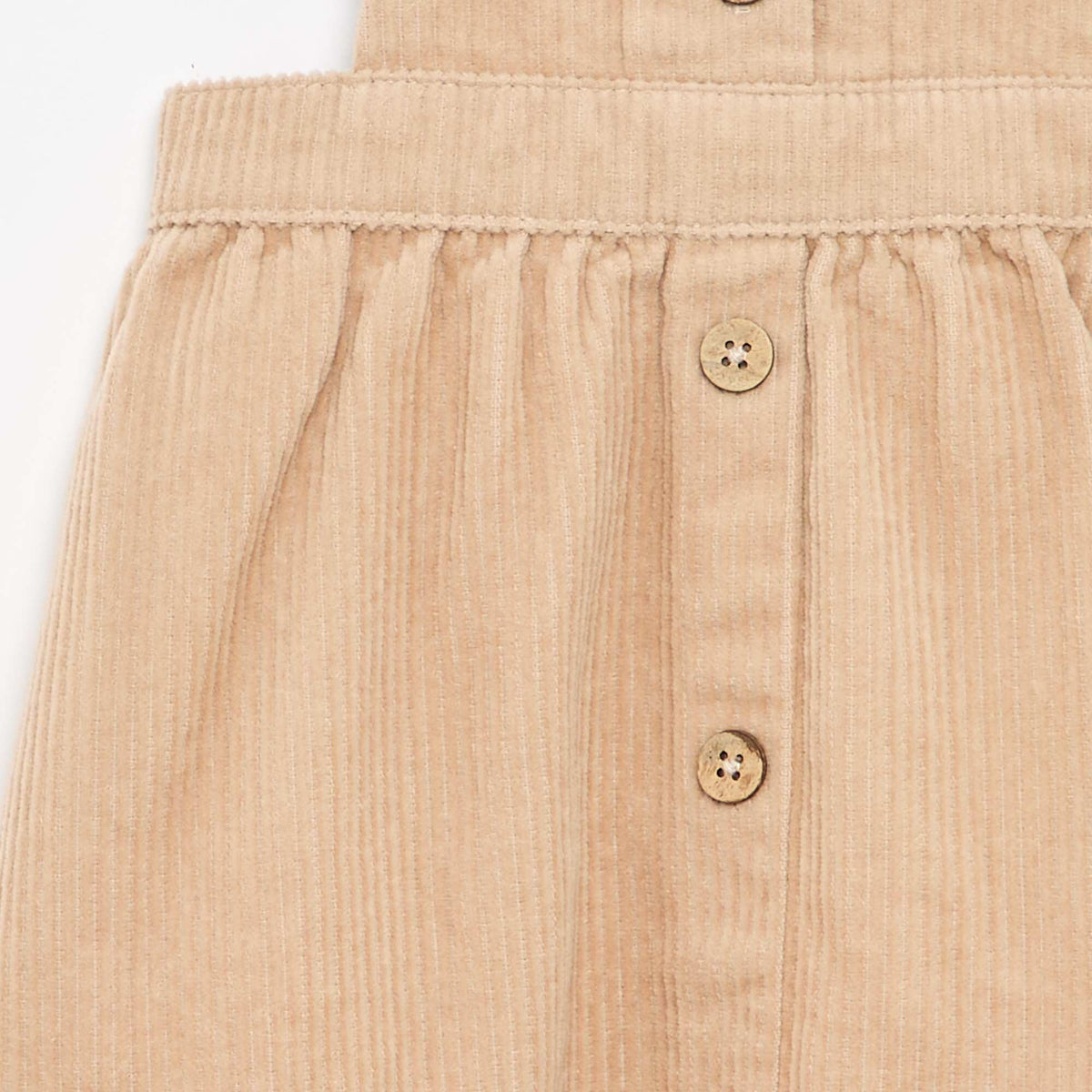 Robe salopette en velours côtelé BEIGE