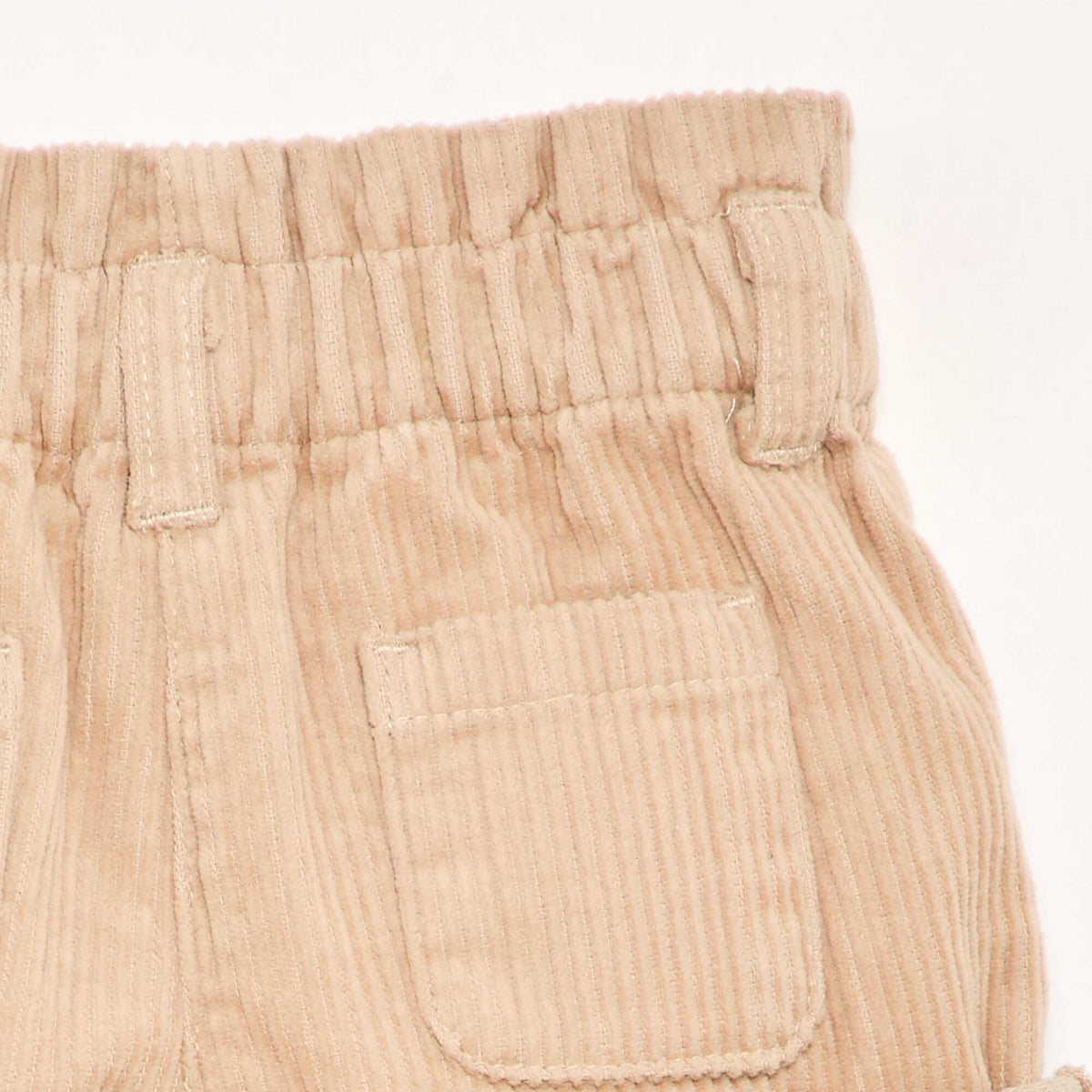 Short paperbag en velours côtelé BEIGE