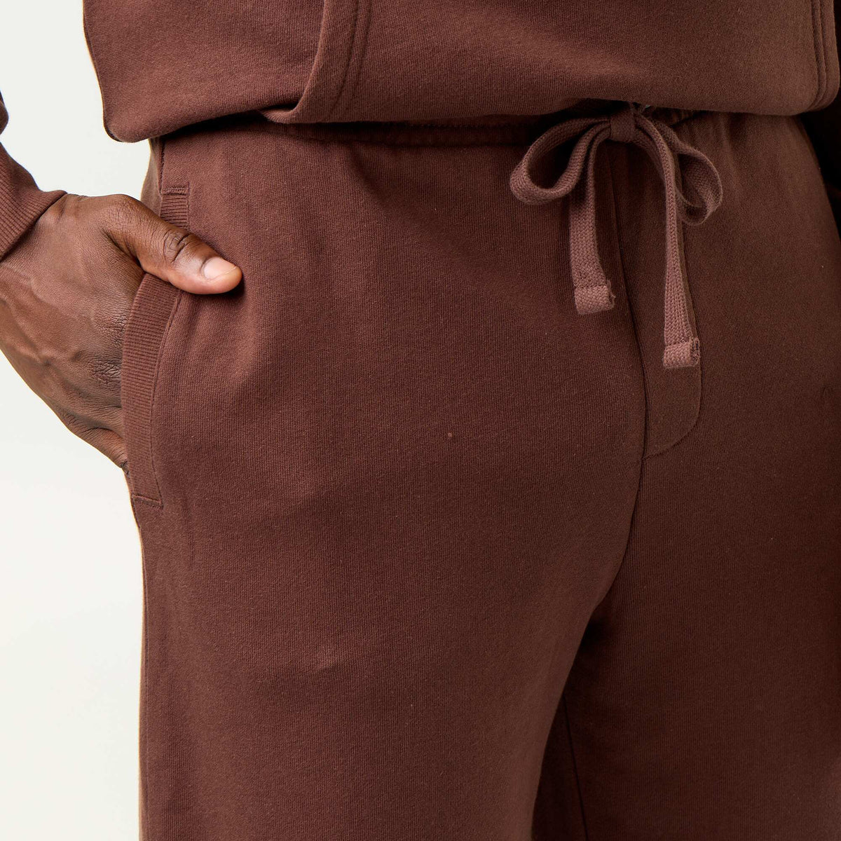 Pantalon jogging léger uni MARRON