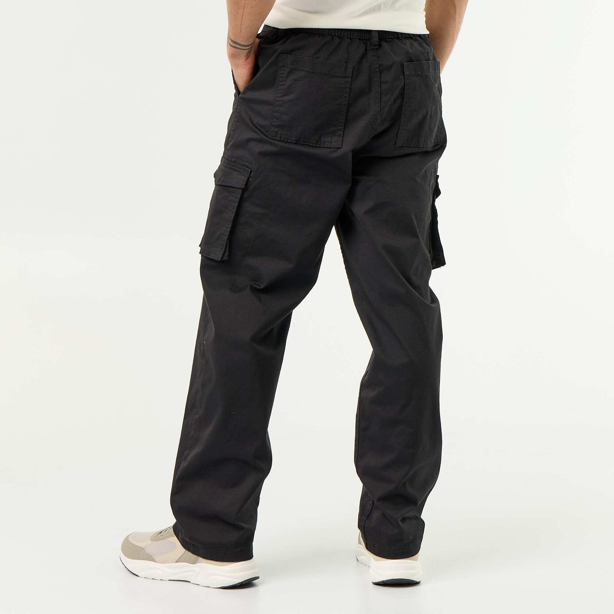 Pantalon multipoche regular fit NOIR