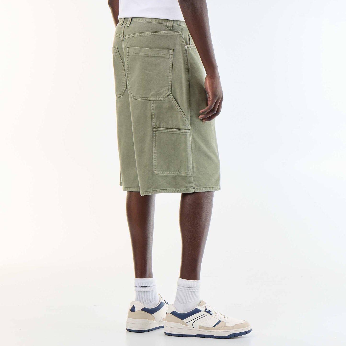 Bermuda en jean style carpenter KAKI