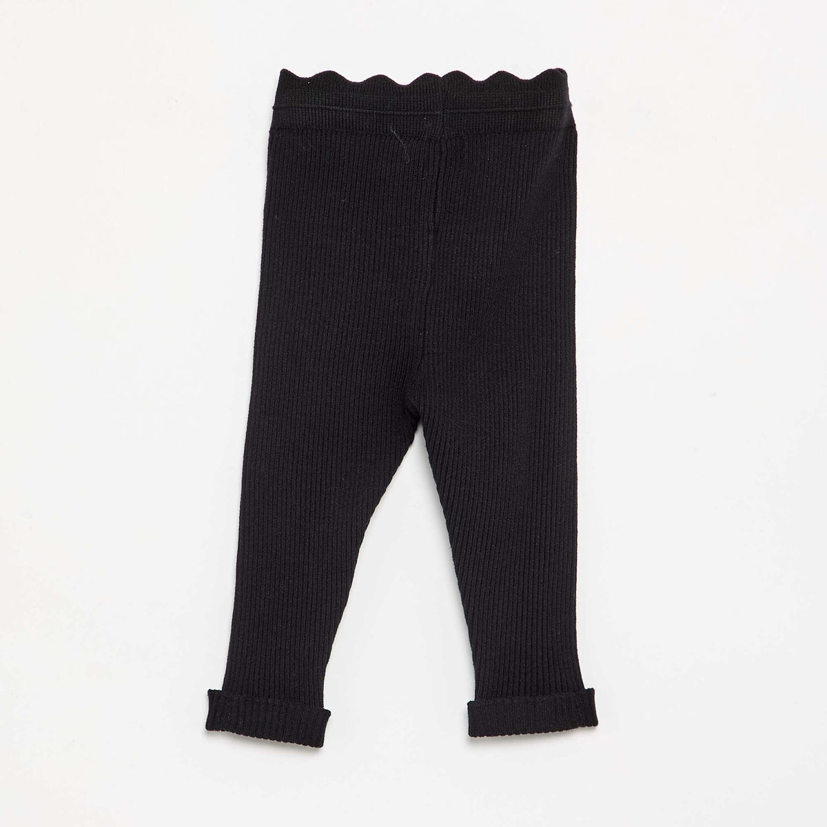 Legging en tricot avec nœud à la taille NOIR