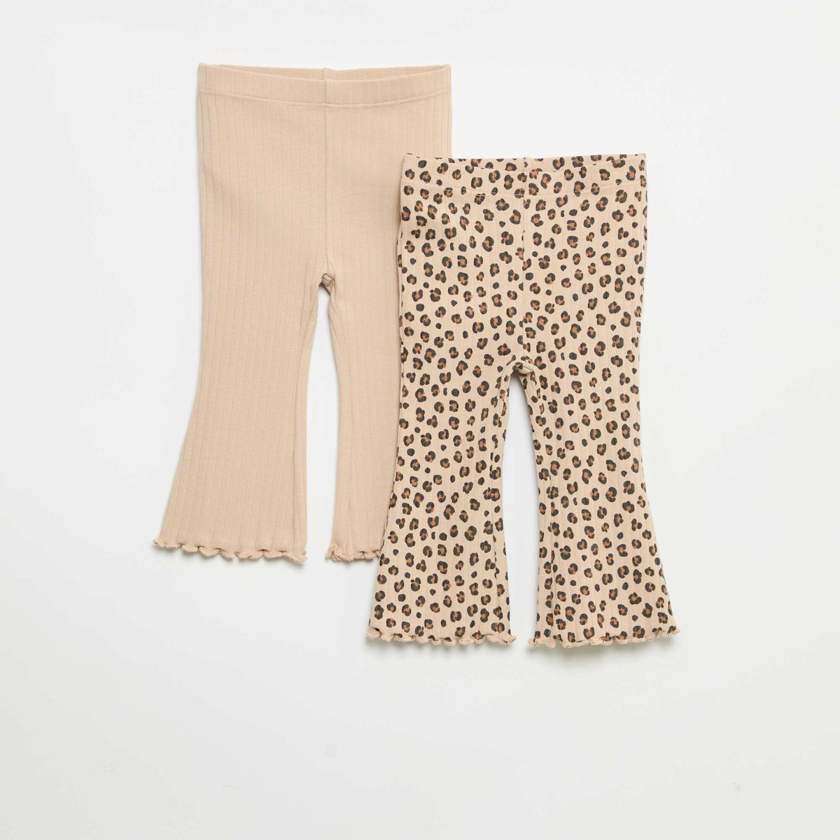 Lot de 2 leggings flare BEIGE