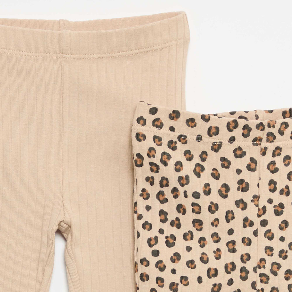 Lot de 2 leggings flare BEIGE