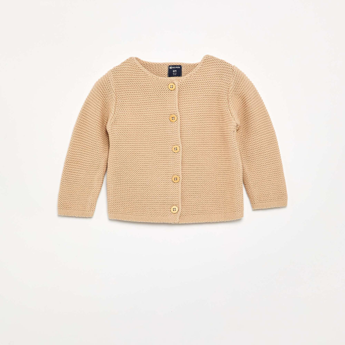 Gilet au point mousse BEIGE