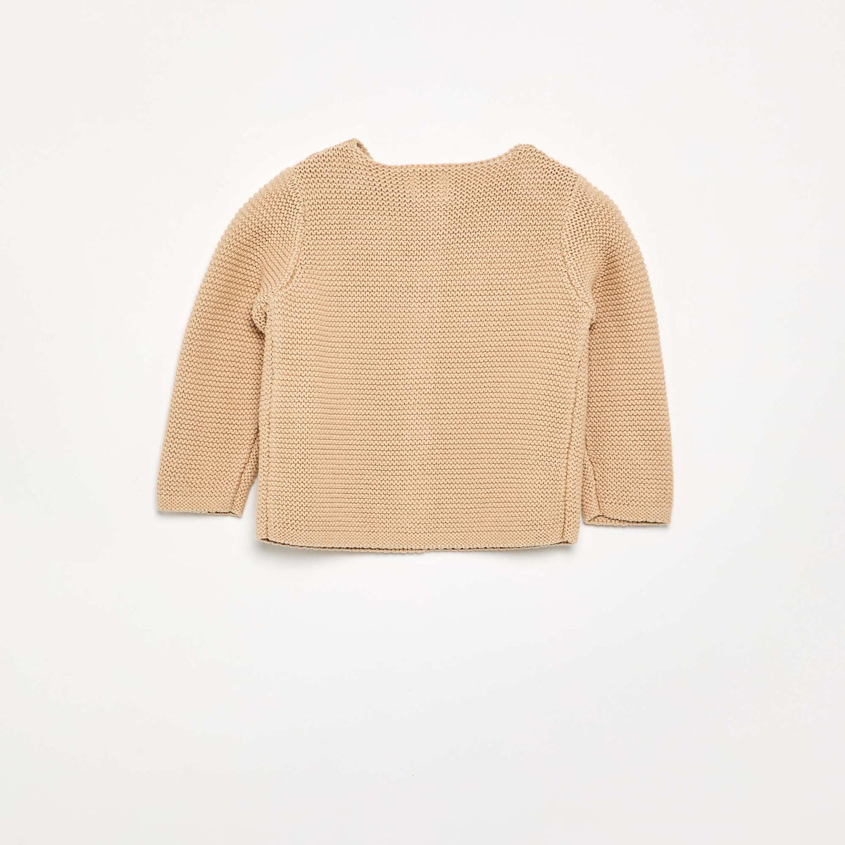 Gilet au point mousse BEIGE