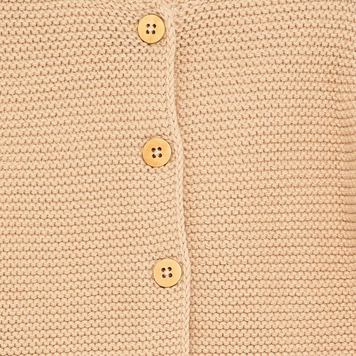 Gilet au point mousse BEIGE