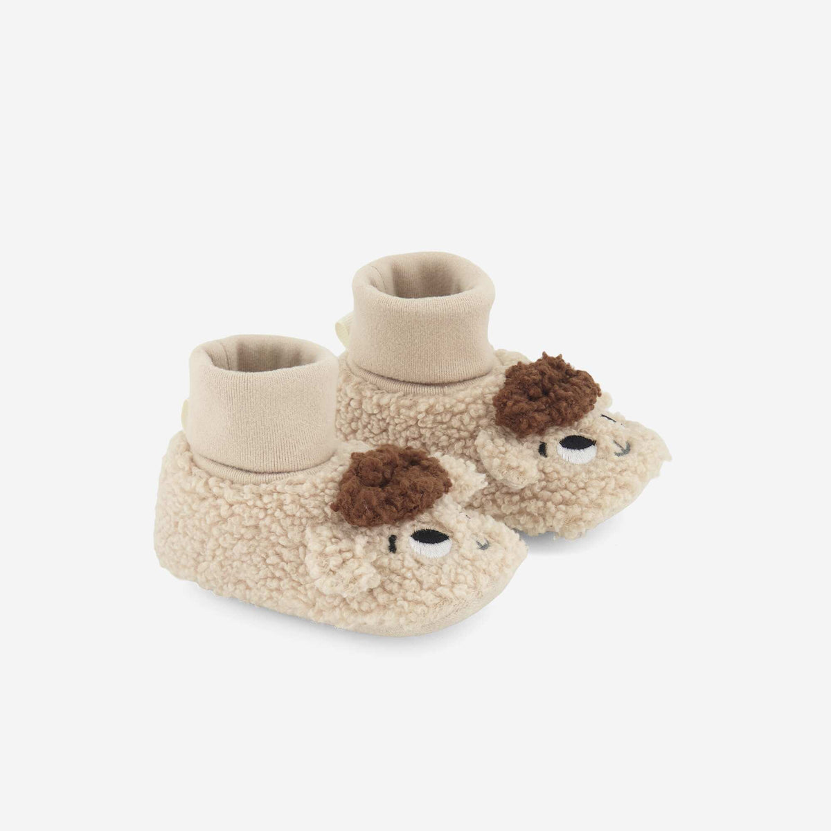 Chaussons doux 'têtes de moutons' BEIGE