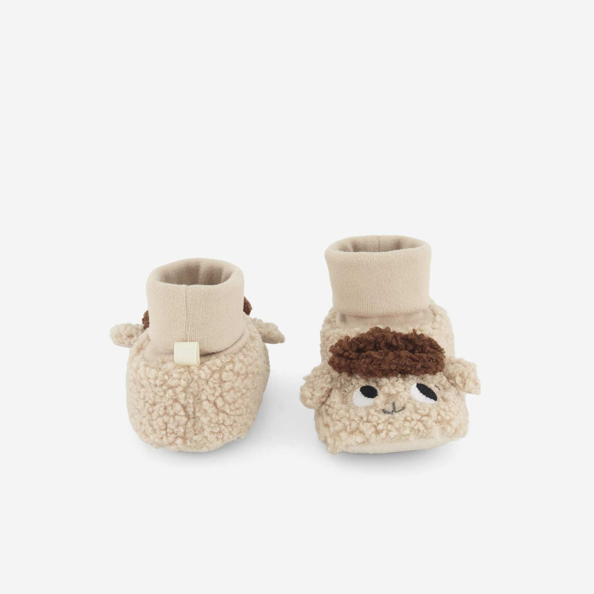 Chaussons doux 'têtes de moutons' BEIGE