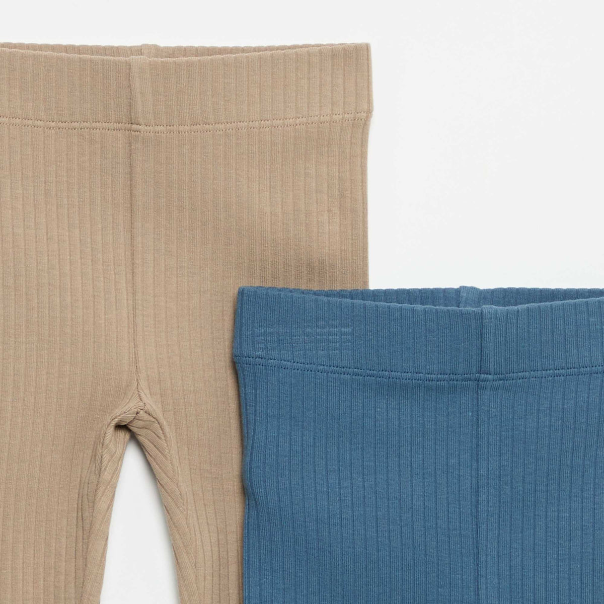 Lot de 2 leggings en rib BLEU