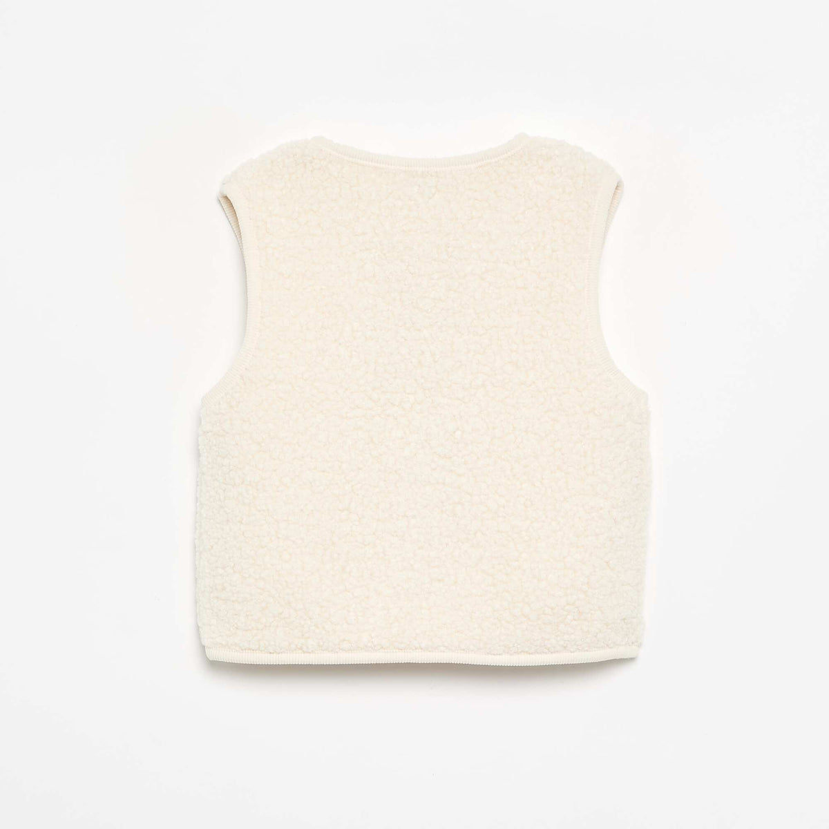 Veste sans manches effet moutonné BLANC