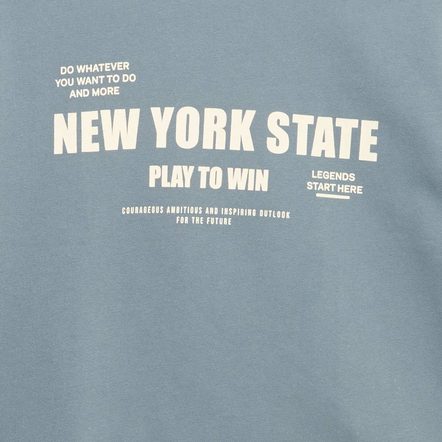 T-shirt imprimé à manches courtes BLEU
