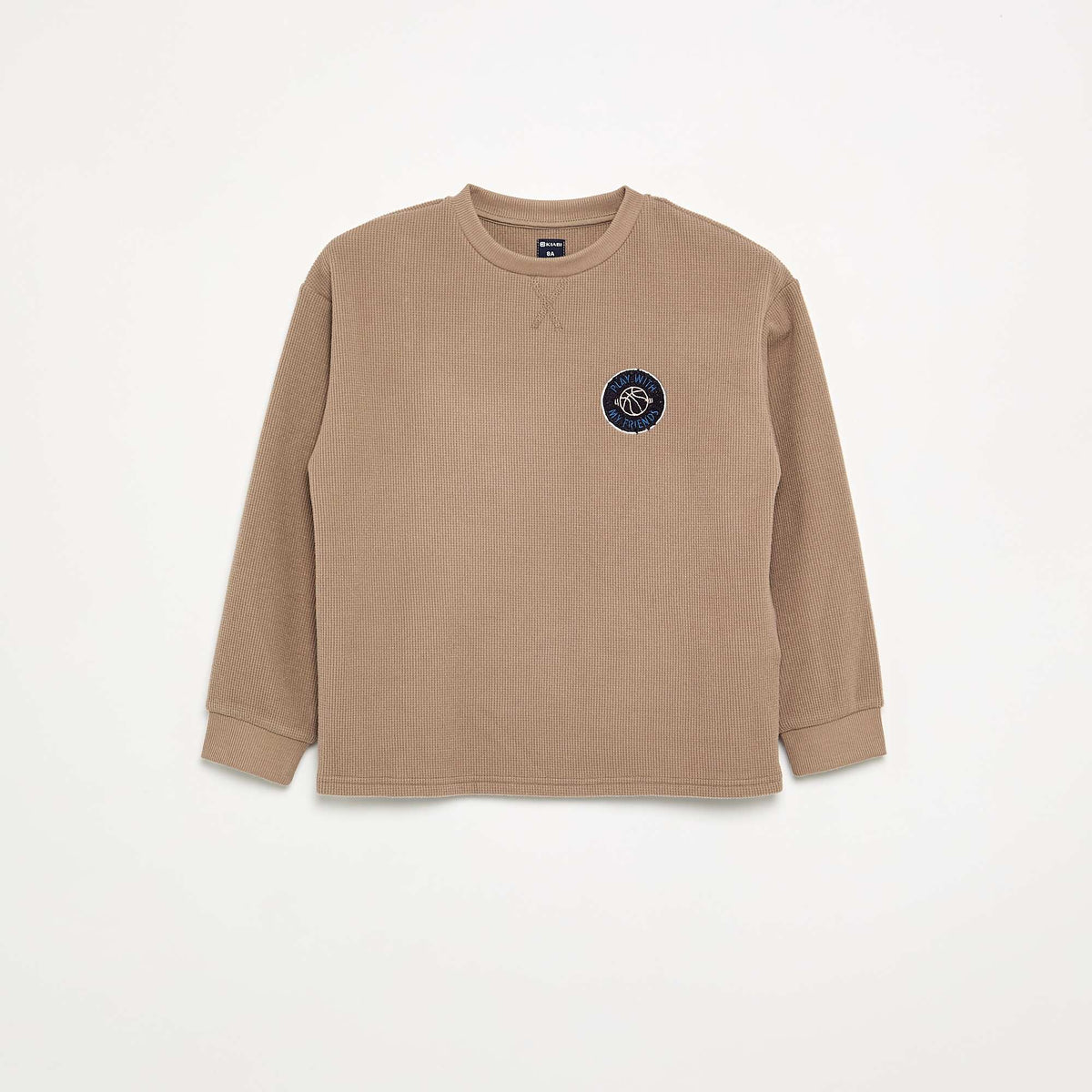 Ensemble pyjama long gaufré - 2 pièces BEIGE