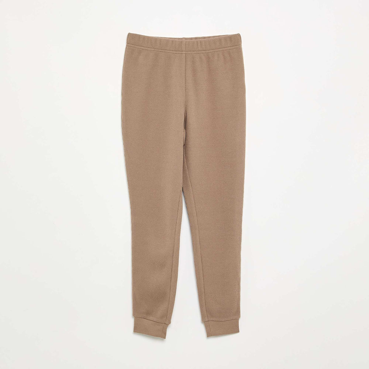 Ensemble pyjama long gaufré - 2 pièces BEIGE