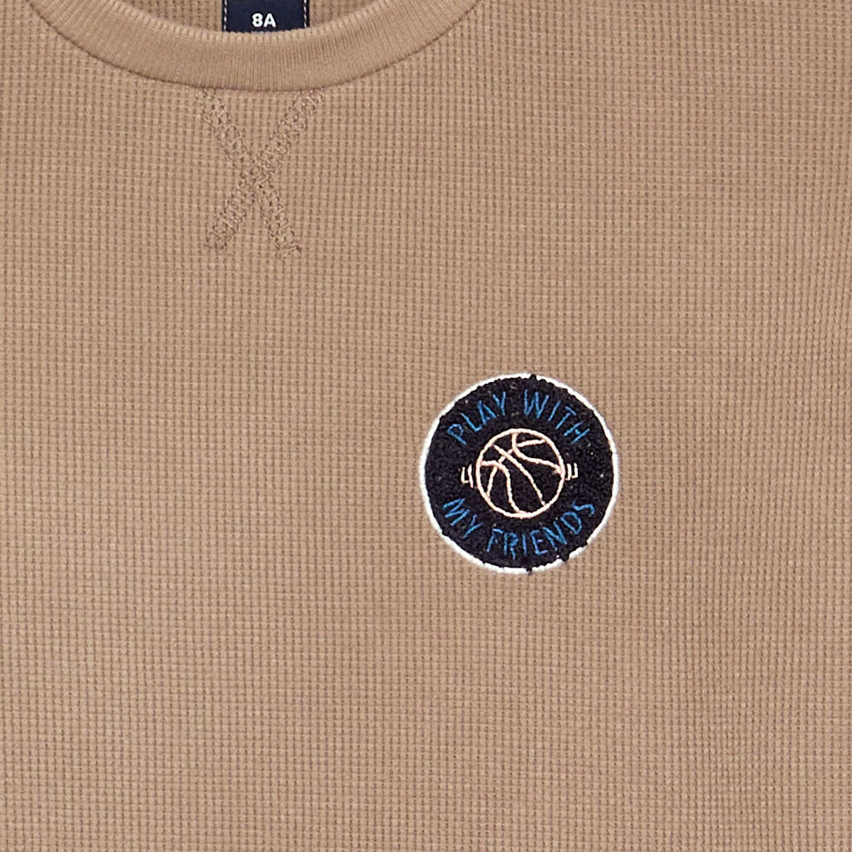Ensemble pyjama long gaufré - 2 pièces BEIGE